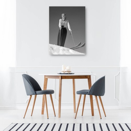 Cuadro Decorativo Happy Blonde Ski Hill
