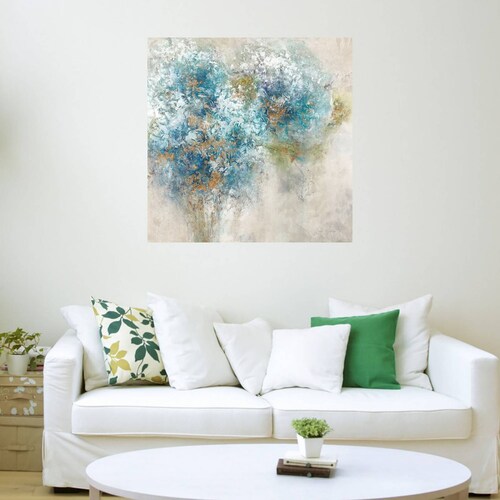 Cuadro Decorativo | Hortensia | Leah Rei | 82X82 Cm | Arte Abstracto | Impresión en Lienzo | Fine Art TJ