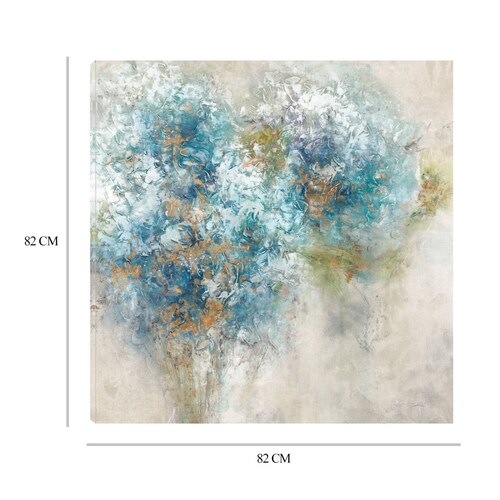 Cuadro Decorativo | Hortensia | Leah Rei | 82X82 Cm | Arte Abstracto | Impresión en Lienzo | Fine Art TJ