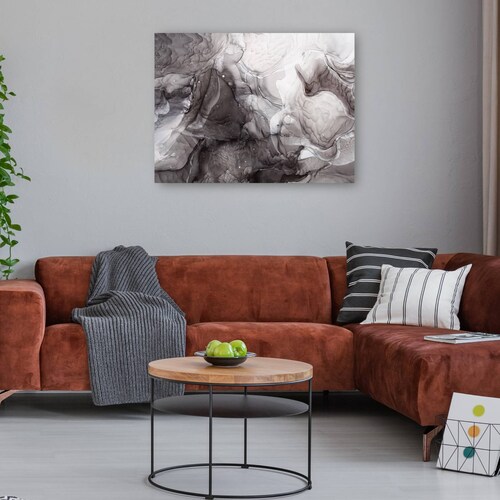 cuadro decorativo - Pliegues de raso plateado