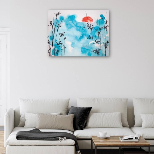 cuadro decorativo - Cielo azul Sol rojo Soñar
