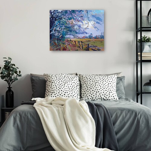 cuadro decorativo - Paisaje de pradera de Sajonia