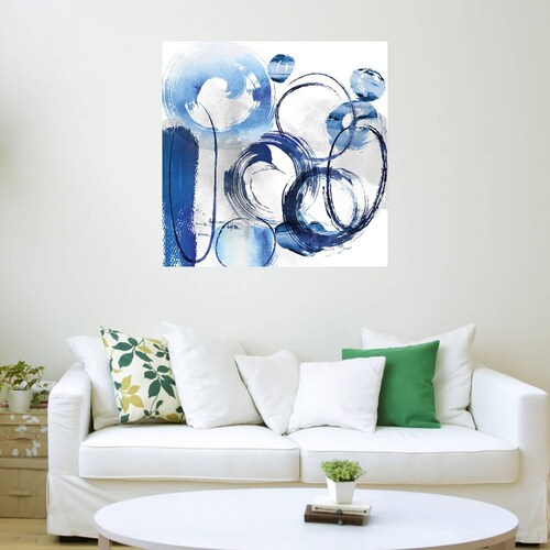 Cuadro Decorativo - Anillo azul - Nikki Chu - 56X56 cm - Arte Abstracto - Impresión en Lienzo - Fine Art TJ