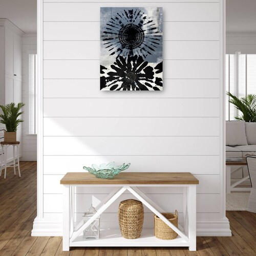 cuadro decorativo - Flor Tribal Azul