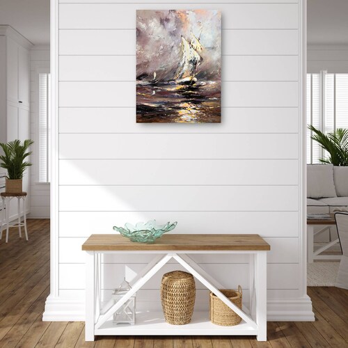 cuadro decorativo - Desafiando el velero de la tormenta