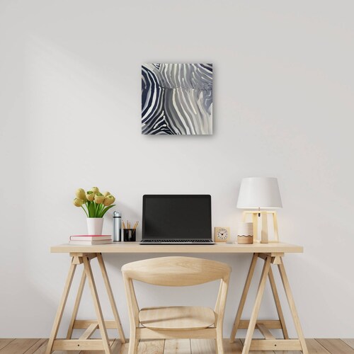 cuadro decorativo - Fundido a gris Estampado de cebra