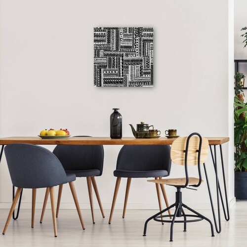 cuadro decorativo - Patrón tribal de textura de esmoquin