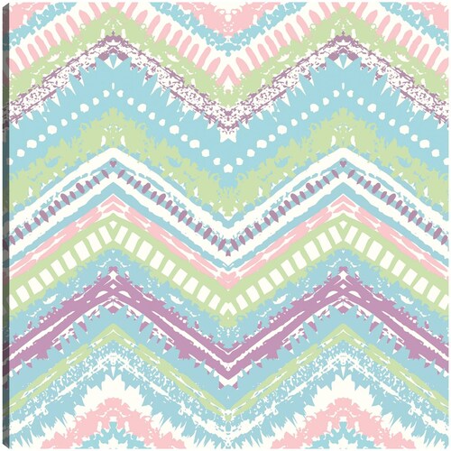 cuadro decorativo - Patrón de zigzag de caramelos pálidos