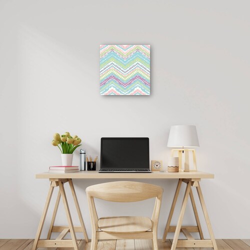 cuadro decorativo - Patrón de zigzag de caramelos pálidos