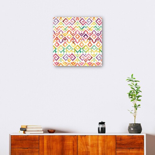 cuadro decorativo - Patrón tribal de colores de vidrieras