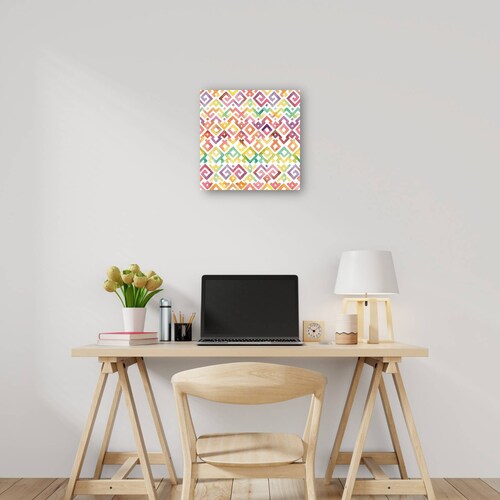 cuadro decorativo - Patrón tribal de colores de vidrieras