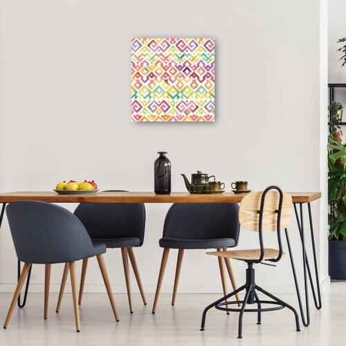 cuadro decorativo - Patrón tribal de colores de vidrieras