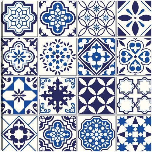 cuadro decorativo - Azulejos españoles azul océano