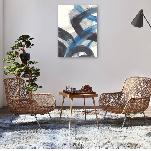cuadro decorativo - Resumen de Brushy azul I