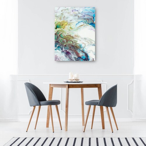 cuadro decorativo - Mármol ondulado de espuma de mar