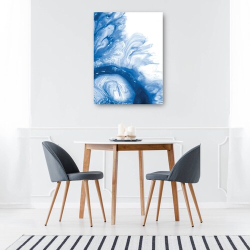 cuadro decorativo - Mármol azul remolino de mar