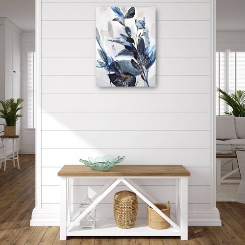 cuadro decorativo - hojas azules