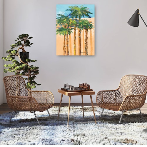 cuadro decorativo - Palmas de sombra bronceadas I