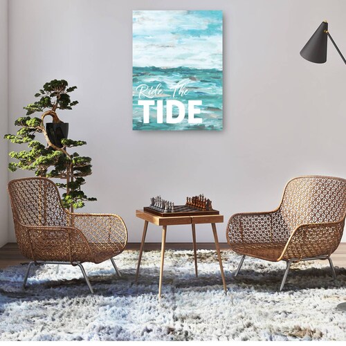 cuadro decorativo - montar la marea