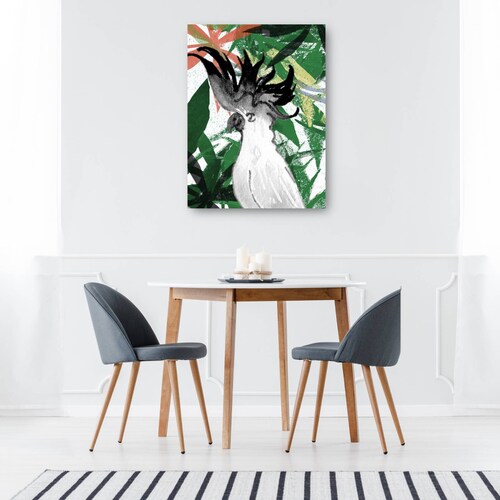 cuadro decorativo - cacatúa oculta