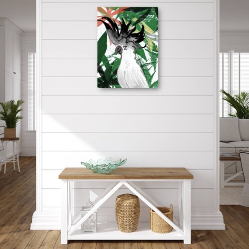 cuadro decorativo - cacatúa oculta