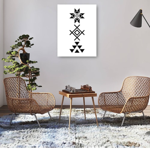 cuadro decorativo Patrones aztecas mod
