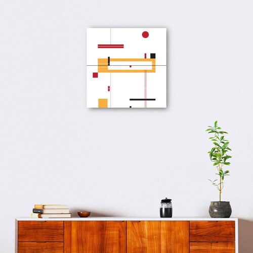cuadro decorativo Cajas y Líneas Mid Century