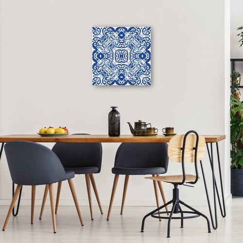 cuadro decorativo Azulejo portugués azul antiguo