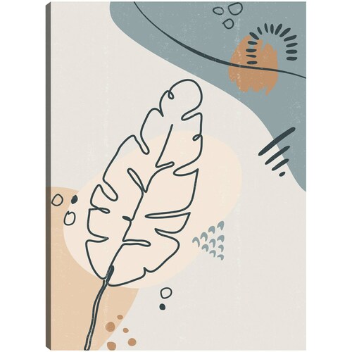 cuadro decorativo Gran hoja de contorno boho