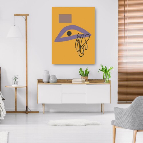 cuadro decorativo Onda ondulada de mod de ojo violeta