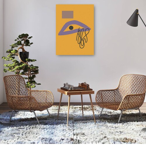 cuadro decorativo Onda ondulada de mod de ojo violeta