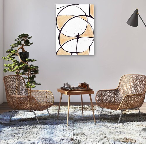 cuadro decorativo oro abstracto