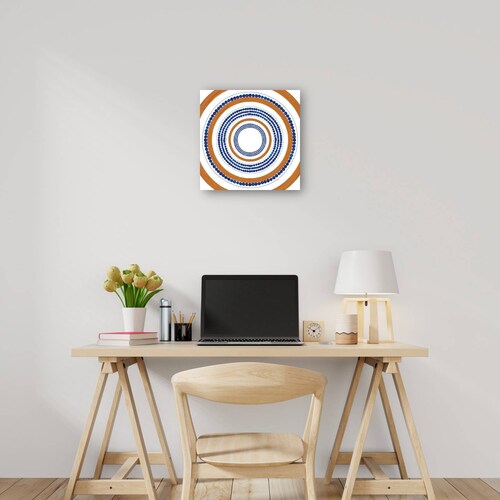 cuadro decorativo Azulejo de círculo punteado italiano