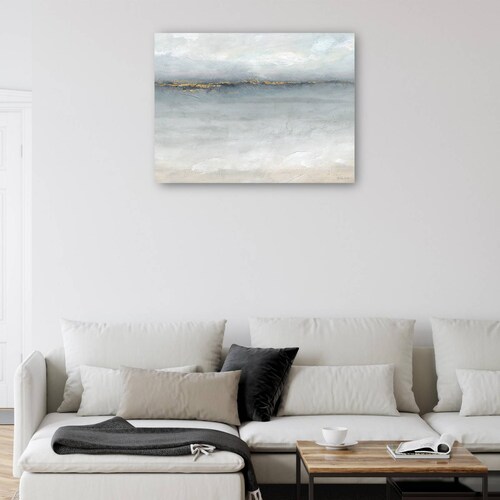 cuadro decorativo Sereno Mar Gris Oro Paisaje