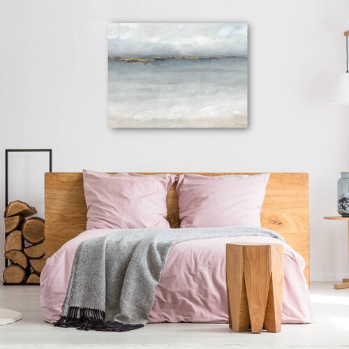 cuadro decorativo Sereno Mar Gris Oro Paisaje