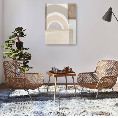 cuadro decorativo Bloques de color beige