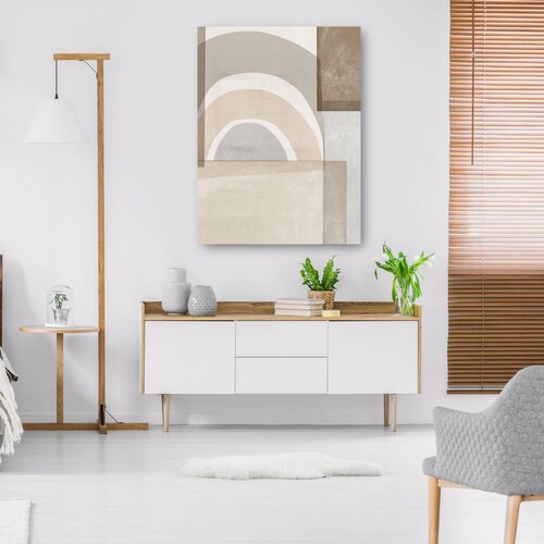 cuadro decorativo Bloques de color beige