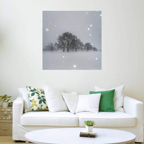 Cuadro Decorativo - Árboles en la nieve - Andre Eichman - 122X122 cm - Arte Abstracto - Impresión en Lienzo - Fine Art TJ