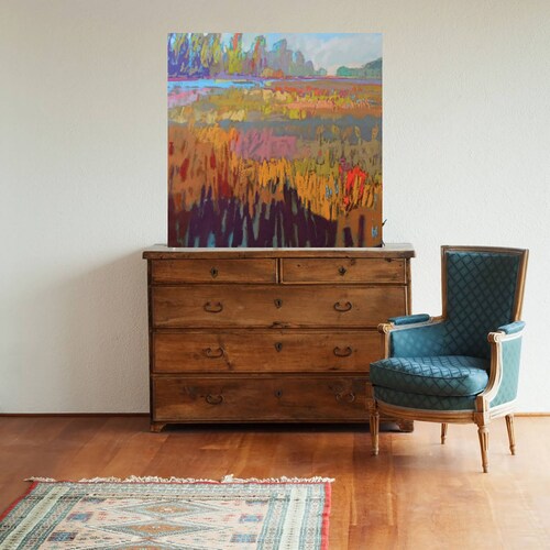 Cuadro Decorativo | Campo de color XXII | Jane Schmidt | 56X56 Cm | Arte Abstracto | Impresión en Lienzo | Fine Art TJ
