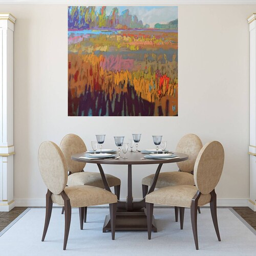 Cuadro Decorativo | Campo de color XXII | Jane Schmidt | 56X56 Cm | Arte Abstracto | Impresión en Lienzo | Fine Art TJ