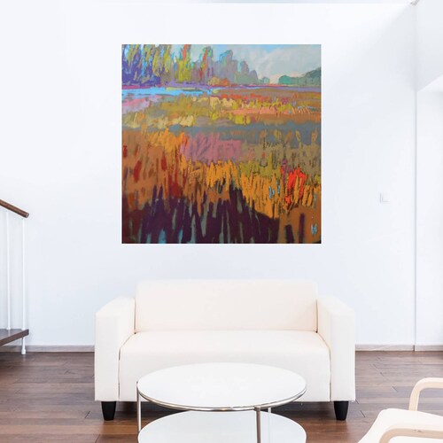 Cuadro Decorativo | Campo de color XXII | Jane Schmidt | 56X56 Cm | Arte Abstracto | Impresión en Lienzo | Fine Art TJ