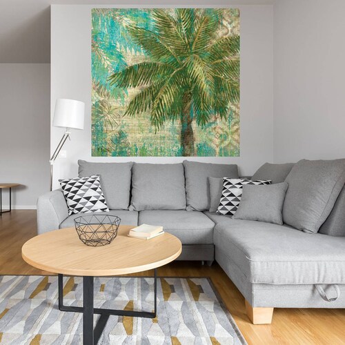 Cuadro Decorativo | Escape en Aqua II | Paul Brent | 94X94 Cm | Arte Floral | Impresión en Lienzo | Fine Art TJ