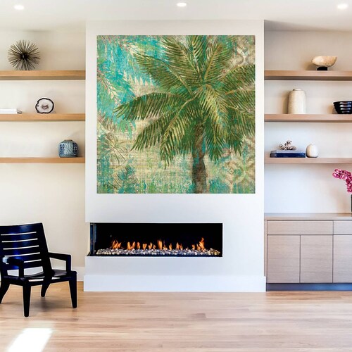 Cuadro Decorativo | Escape en Aqua II | Paul Brent | 94X94 Cm | Arte Floral | Impresión en Lienzo | Fine Art TJ