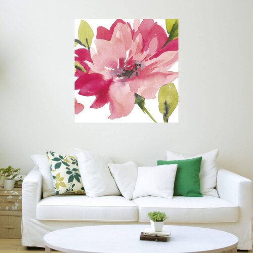Cuadro Decorativo | Flor Carmesí II | Sandra Jacobs | 94X94 Cm | Arte Floral | Impresión en Lienzo | Fine Art TJ