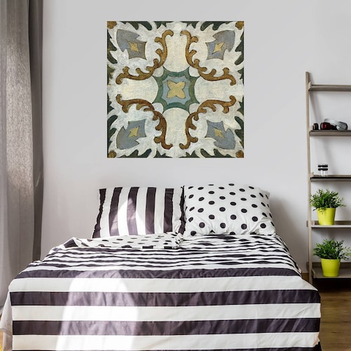 Cuadro Decorativo | Azulejo del Viejo Mundo I | Silvia Vassileva | 94X94 Cm | Arte Abstracto | Impresión en Lienzo | Fine Art TJ