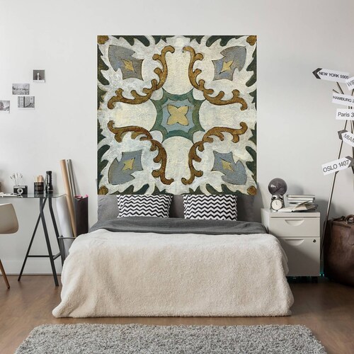 Cuadro Decorativo | Azulejo del Viejo Mundo I | Silvia Vassileva | 94X94 Cm | Arte Abstracto | Impresión en Lienzo | Fine Art TJ
