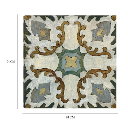Cuadro Decorativo | Azulejo del Viejo Mundo I | Silvia Vassileva | 94X94 Cm | Arte Abstracto | Impresión en Lienzo | Fine Art TJ