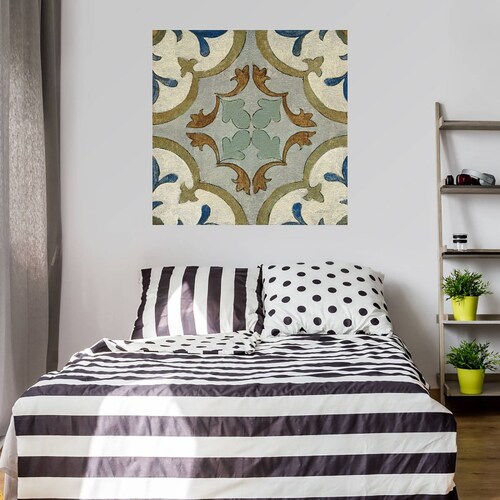 Cuadro Decorativo | Azulejos del Viejo Mundo VIII | Silvia Vassileva | 56X56 Cm | Arte Abstracto | Impresión en Lienzo | Fine Art TJ