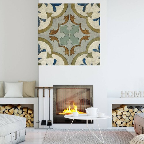 Cuadro Decorativo | Azulejos del Viejo Mundo VIII | Silvia Vassileva | 56X56 Cm | Arte Abstracto | Impresión en Lienzo | Fine Art TJ
