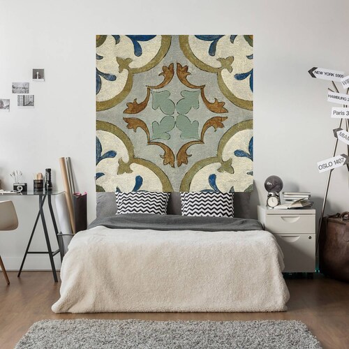 Cuadro Decorativo | Azulejos del Viejo Mundo VIII | Silvia Vassileva | 56X56 Cm | Arte Abstracto | Impresión en Lienzo | Fine Art TJ